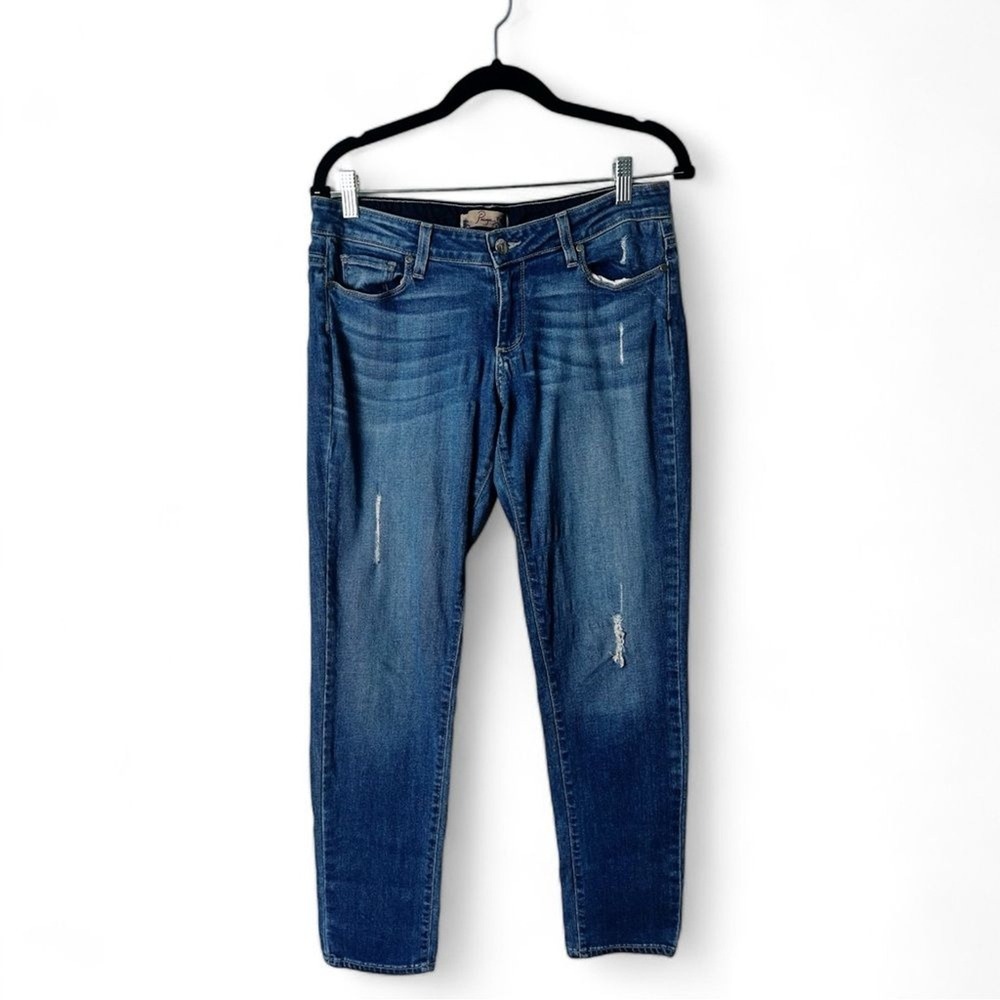 Paige - Women's Donovan Distressed Low Rise Skinny Jeans - Sz. 27